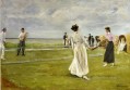 Juego de tenis junto al mar 1901 Max Liebermann Impresionismo alemán